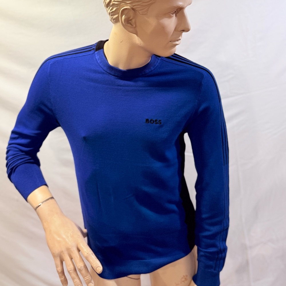 Hugo Boss Blue Crewneck Sweater